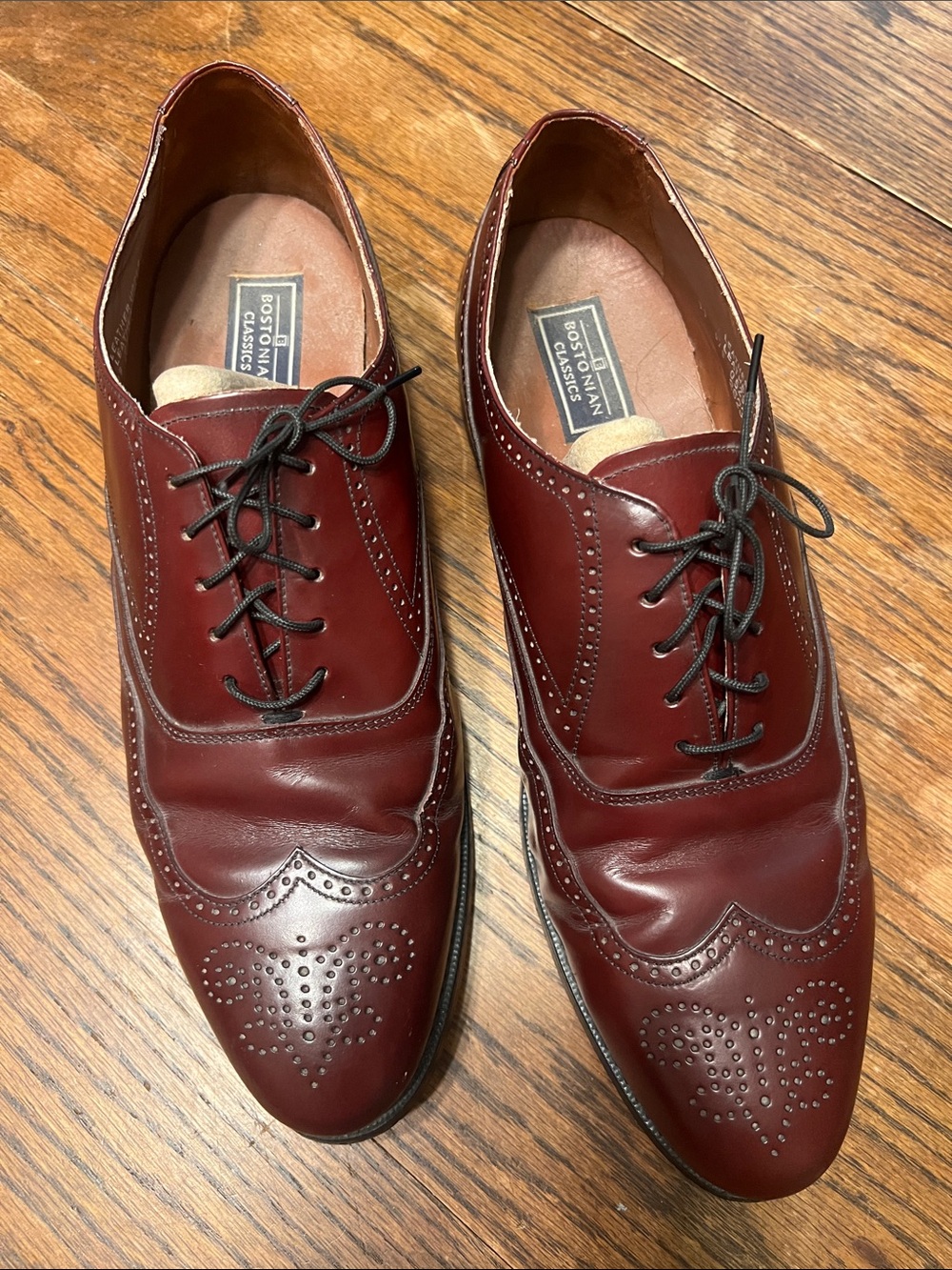 Bostonian Men's Wine/Burgundy Brogue Lace-Up Oxfords